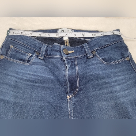 PAIGE Blue Skinny Jeans with Modern Denim Finish - Picture 5 of 12